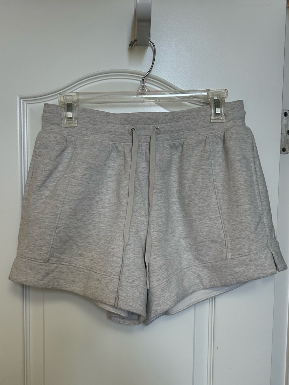 Women's Light Gray Athletic Drawstring Shorts. DSG brand